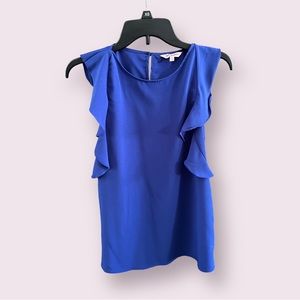 Juicy Couture‎ blue flutter sleeve tank size XS